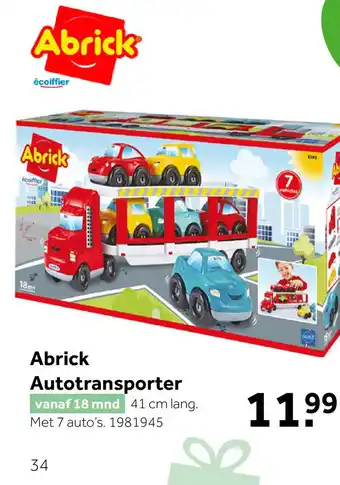 Intertoys Abrick autotransporter aanbieding