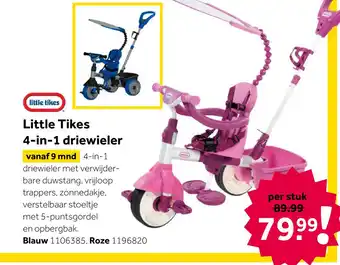 Intertoys Little Tikes 4-in-1 driewieler - blauw aanbieding