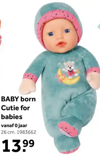 Intertoys BABY born Cutie for babies - 26 cm aanbieding