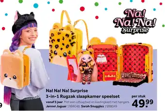 Intertoys Na! Na! Na! Surprise 3-in-1 Backpack Bedroom speelset Jennel Jaguar aanbieding