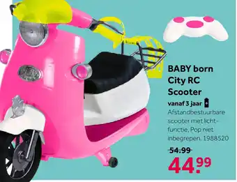Intertoys BABY born City Glam scooter met afstandsbediening aanbieding