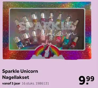 Intertoys Sparkle Unicorn mininagellak set 16-delig aanbieding