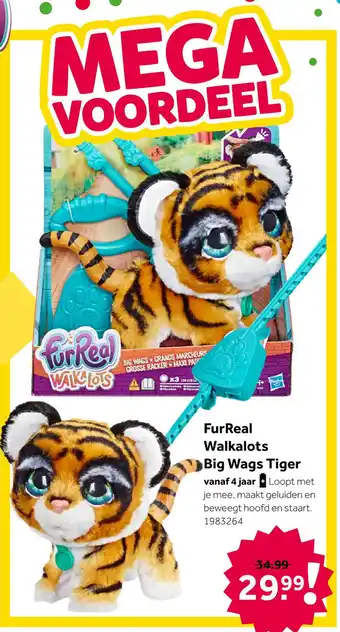 Intertoys FurReal Walkalots tijger aanbieding