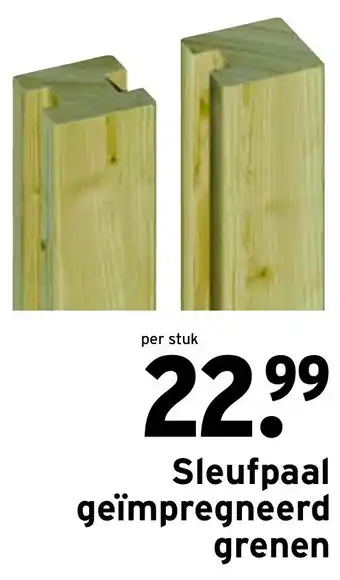 GAMMA Sleufpaal geїmpregneerd grenen aanbieding