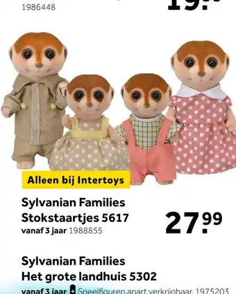 Intertoys Sylvanian Families familie Stokstaartjes 5617 aanbieding