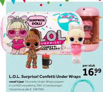 Intertoys L.O.L. Surprise! Confetti Under Wraps pop met 15 verrassingen aanbieding