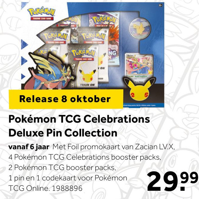 Pokémon Trading Card Game Celebrations deluxe pin collection aanbieding