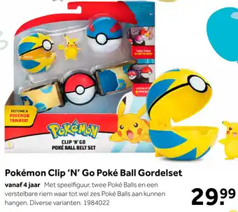 Intertoys Pokémon Clip 'N Go Poké Ball Serie 5 gordelset aanbieding