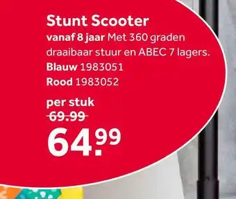 Intertoys Stunt scooter - blauw aanbieding