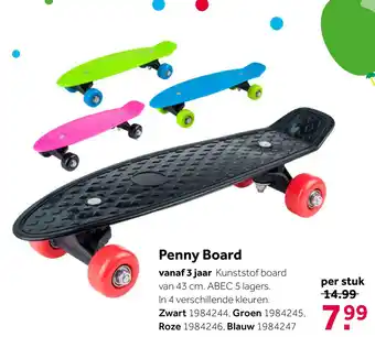 Intertoys Playfun pennyboard - zwart aanbieding