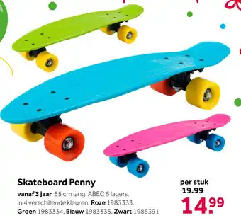 Intertoys Penny skateboard - roze aanbieding