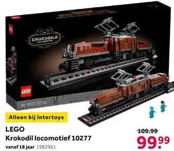 Intertoys LEGO Creator expert krokodil locomotief 10277 aanbieding