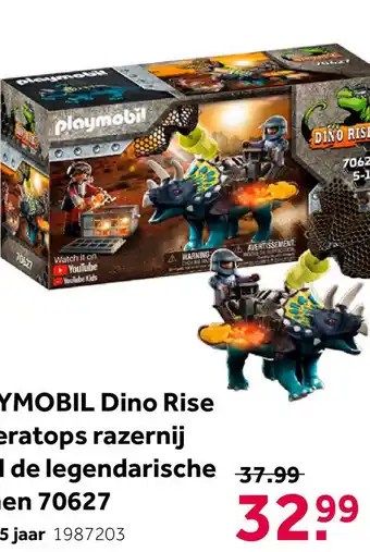 Intertoys PLAYMOBIL Dino Rise Triceratops razernij rond de legendarische stenen 70627 aanbieding