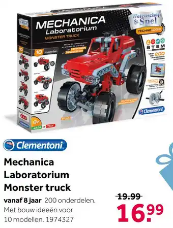 Intertoys Clementoni Mechanica Laboratorium monstertruck aanbieding