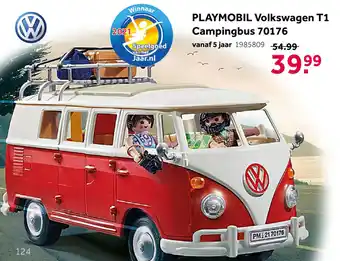 Intertoys PLAYMOBIL Volkswagen T1 camperbus 70176 aanbieding