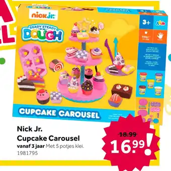 Intertoys Nick Jr. Ready Steady Dough klei cupcake carrousel aanbieding