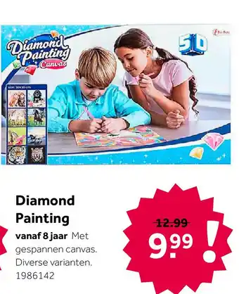 Intertoys Diamond painting canvas - 30x30 aanbieding