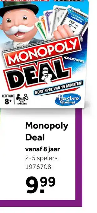 Intertoys Monopoly Deal kaartspel aanbieding