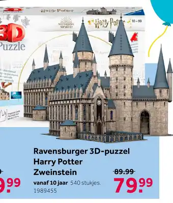 Intertoys Ravensburger 3D-puzzel Harry Potter Zweinstein - 540 stukjes aanbieding