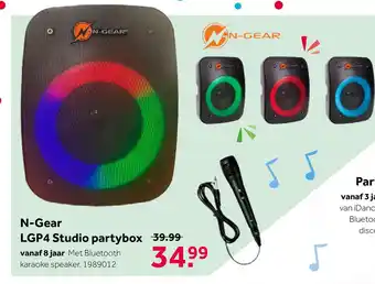 Intertoys N-Gear Let's Go Party Studio draadloze Bluetooth speaker aanbieding