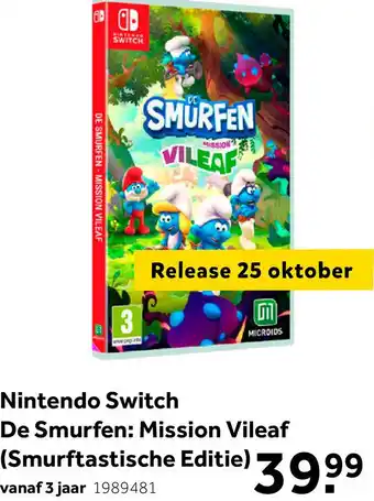 Intertoys Nintendo Switch De Smurfen: Mission Vileaf aanbieding