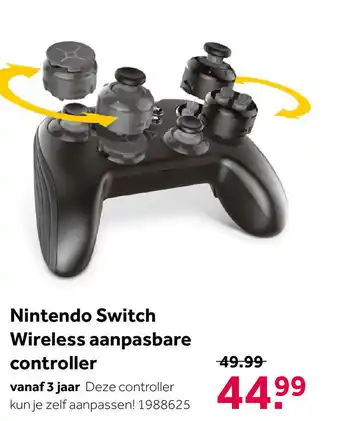 Intertoys Nintendo Switch Steelplay aanpasbare draadloze controller aanbieding