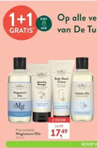 Holland & Barrett 1+1 GRATIS Op alle verzorging van De Tuinen aanbieding