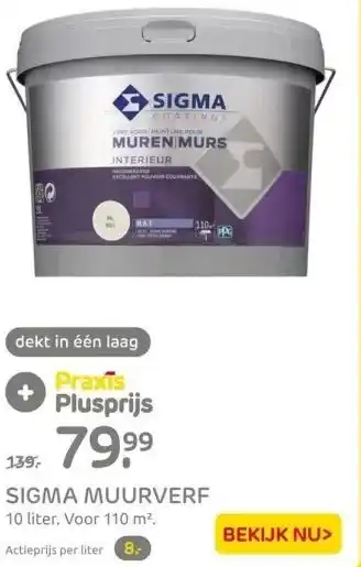 Praxis SIGMA MUURVERF aanbieding