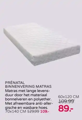 Prenatal PRÉNATAL BINNENVERING MATRAS aanbieding