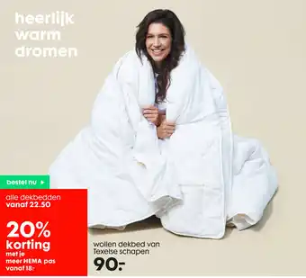 HEMA Wollen Dekbed Van Texelse Schapen aanbieding