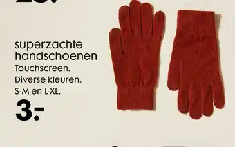 HEMA Superzachte Handschoenen S-M En L-XL aanbieding