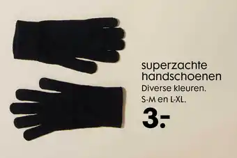 HEMA Superzachte Handschoenen S-M en L-XL aanbieding