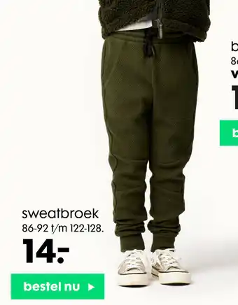 HEMA Sweatbroek 86-92 t/m 122-128 aanbieding