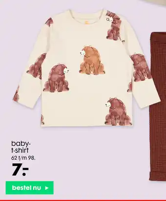 HEMA Baby-T-Shirt 62 t/m 98 aanbieding