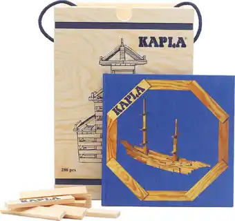 Bol.com KAPLA - KAPLA Blank - Constructiespeelgoed - Blauw Voorbeeldboek - 280 Plankjes aanbieding