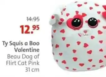 Bruna Ty Squis a Boo Valentine Beau Dog of Flirt Cat Pink 31 cm aanbieding