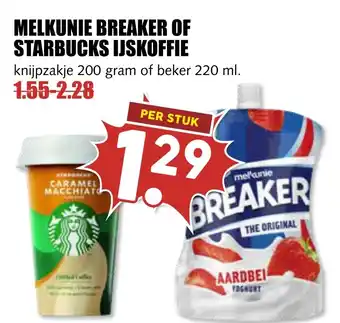 MCD Supermarkt MELKUNIE BREAKER OF STARBUCKS IJSKOFFIE aanbieding