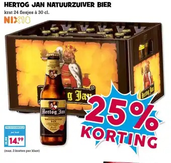 Boon`s Markt HERTOG JAN NATUURZUIVER BIER aanbieding