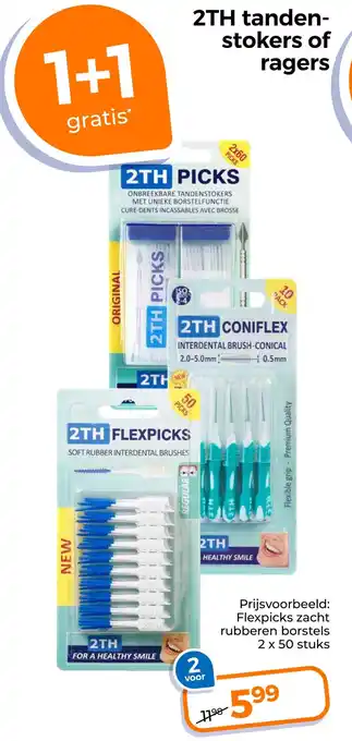 Trekpleister 2TH tandenstokers of ragers aanbieding