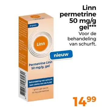 Trekpleister Linn permetrine 50 mg/g gel*** aanbieding