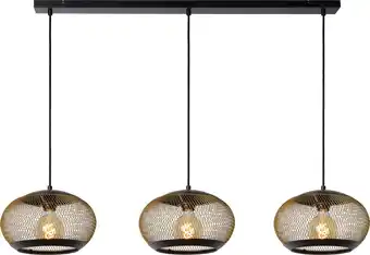 Bol.com Lucide LUCAS - Hanglamp - 3xE27 - Mat Goud / Messing aanbieding