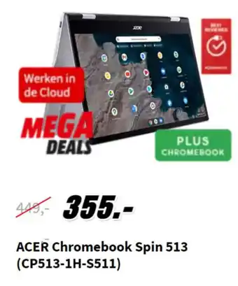 MediaMarkt Acer Chromebook Spin 513 (CP513-1H-S511) aanbieding