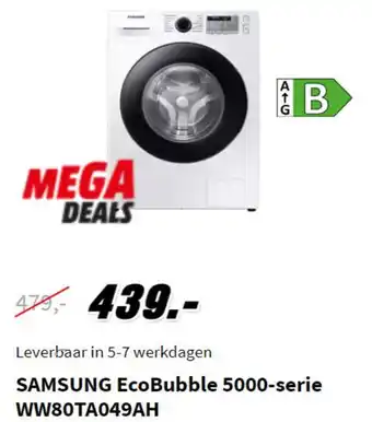 MediaMarkt Samsung EcoBubble 5000-serie WW80TA049AH aanbieding