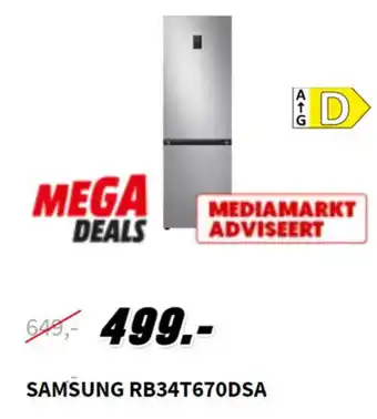 MediaMarkt Samsung RB34T670DSA aanbieding