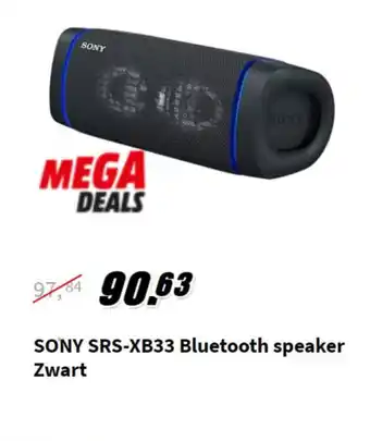 MediaMarkt Sony SRS-XB33 Bluetooth speaker Zwart aanbieding