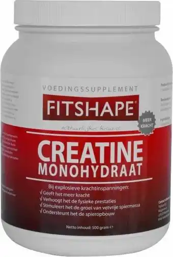 Bol.com Fitshape - Creatine Monohydraat - Sportvoeding - 500 gram aanbieding