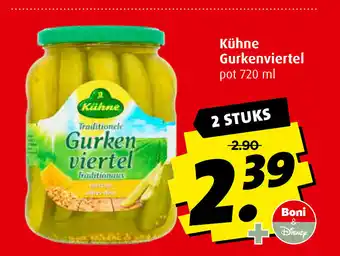 Boni Kuhne Gurkenviertel 720 ml aanbieding