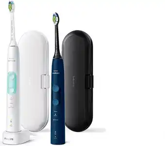 Bol.com Philips 4500 series HX6851/34 - Sonische tandenborstel - Wit en blauw aanbieding