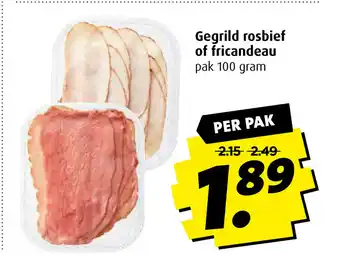 Boni Gegrild rosbief of fricandeau 100g aanbieding