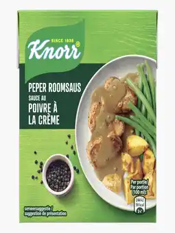 Flink Knorr Peper Roomsaus Saus in Pak 300 ml aanbieding